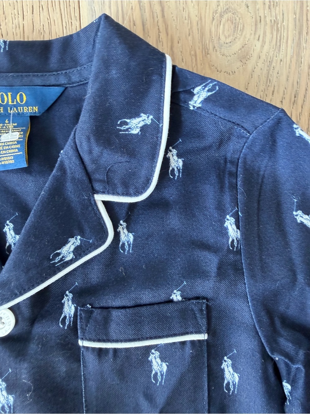 Polo Ralph Lauren Newport Navy Pajama Set Size 6 - Picture 2 of 4